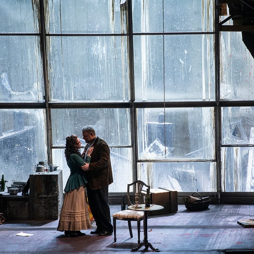 Joseph Calleja as Rodolfo, Adriana Ferfecka as Mimì
Bettina Stöß