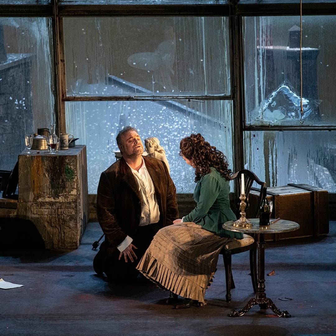 Joseph Calleja as Rodolfo, Adriana Ferfecka as Mimì
Bettina Stöß