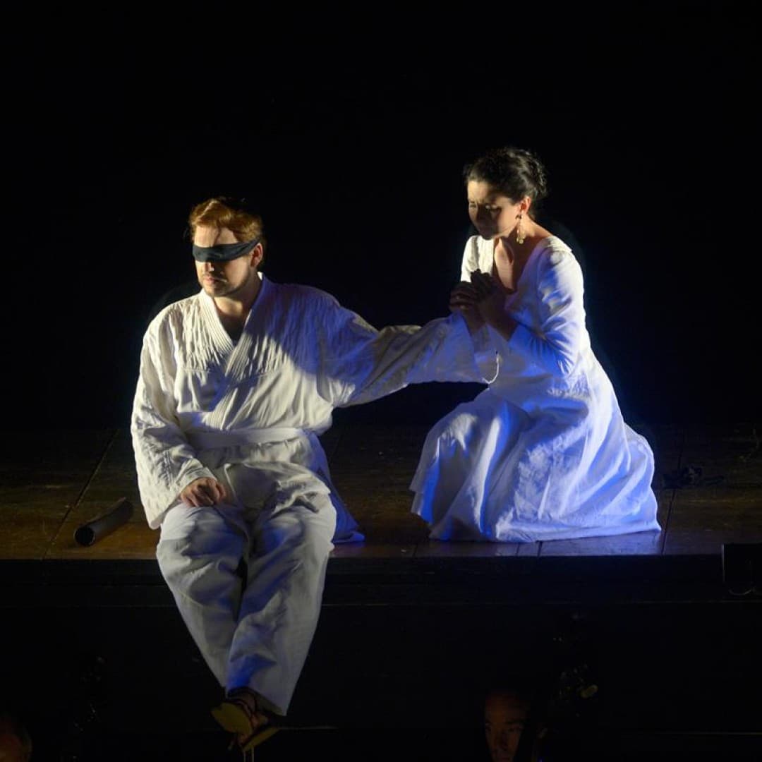 Attilio Glaser as Tamino, Elena Tsallagova as Pamina
Bettina Stöß
