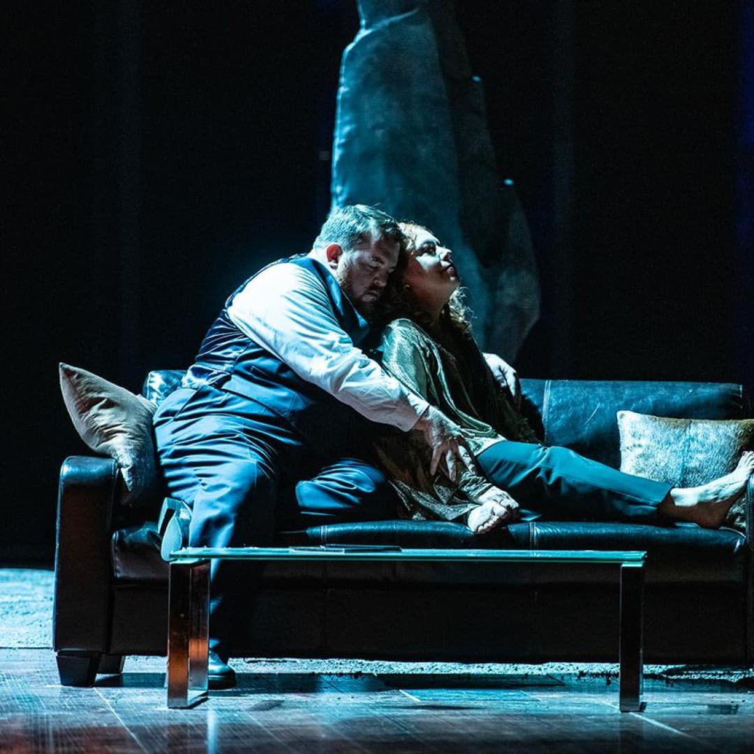 Clay Hilley as Tristan, Nina Stemme as Isolde
Bettina Stöß