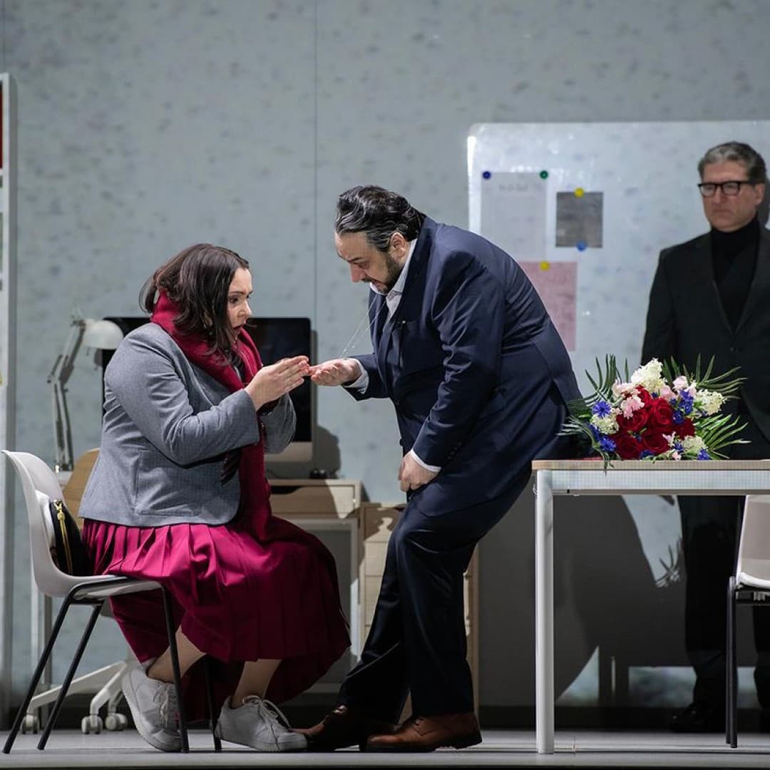 Maria Motolygina as Maria / Amelia, George Petean as Simon Boccanegra, Michael Bachtadze as Paolo Albiani
Bettina Stöß