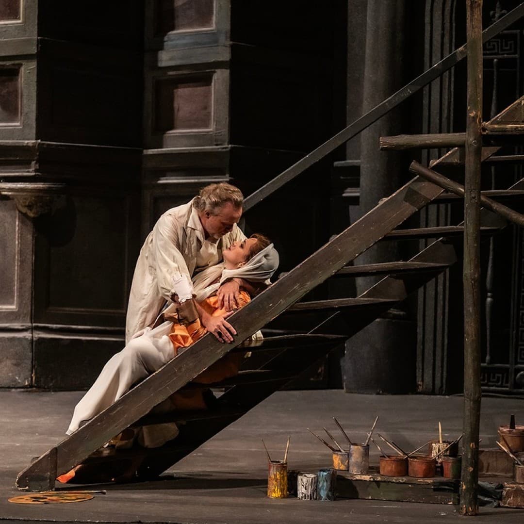 Carmen Giannattasio as Tosca, Martin Muehle as Mario Cavaradossi