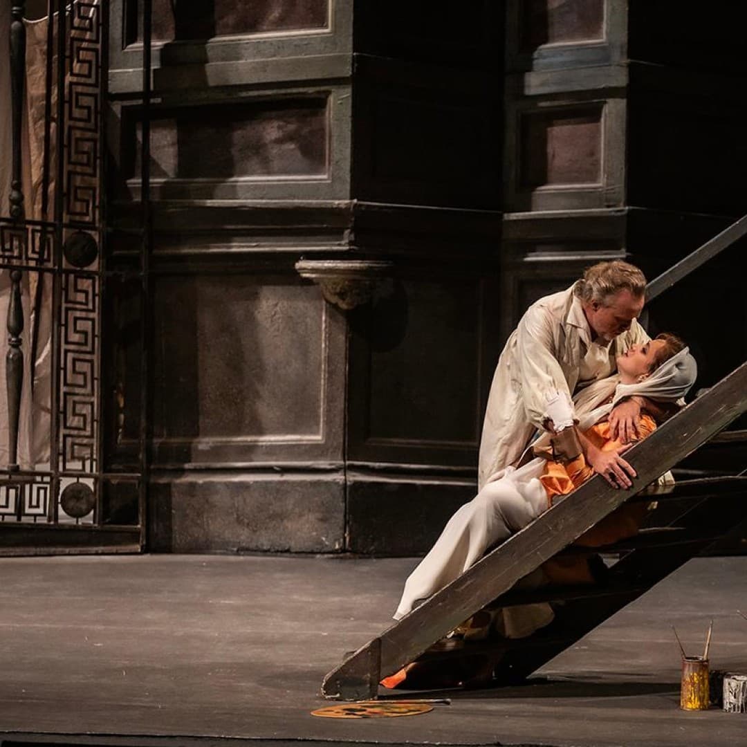 Carmen Giannattasio as Tosca, Martin Muehle as Mario Cavaradossi