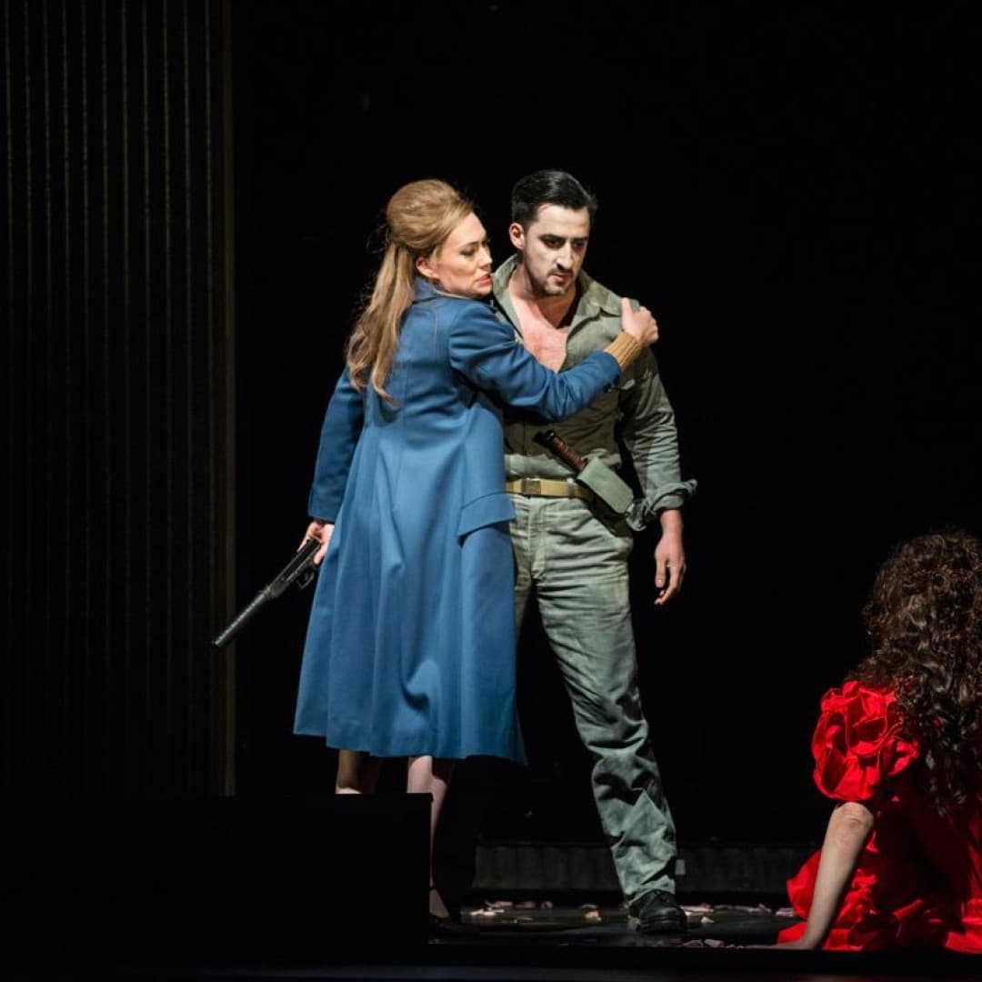 Heidi Stober as Micaëla, Charles Castronovo as Don José, Clémentine Margaine as Carmen
Marcus Lieberenz