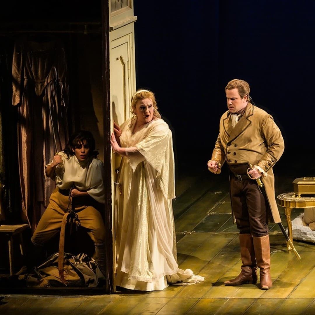 Maria Motolygina as Gräfin Almaviva, Thomas Lehman as Graf Almaviva, Meechot Marrero as Cherubino
Bettina Stöß
