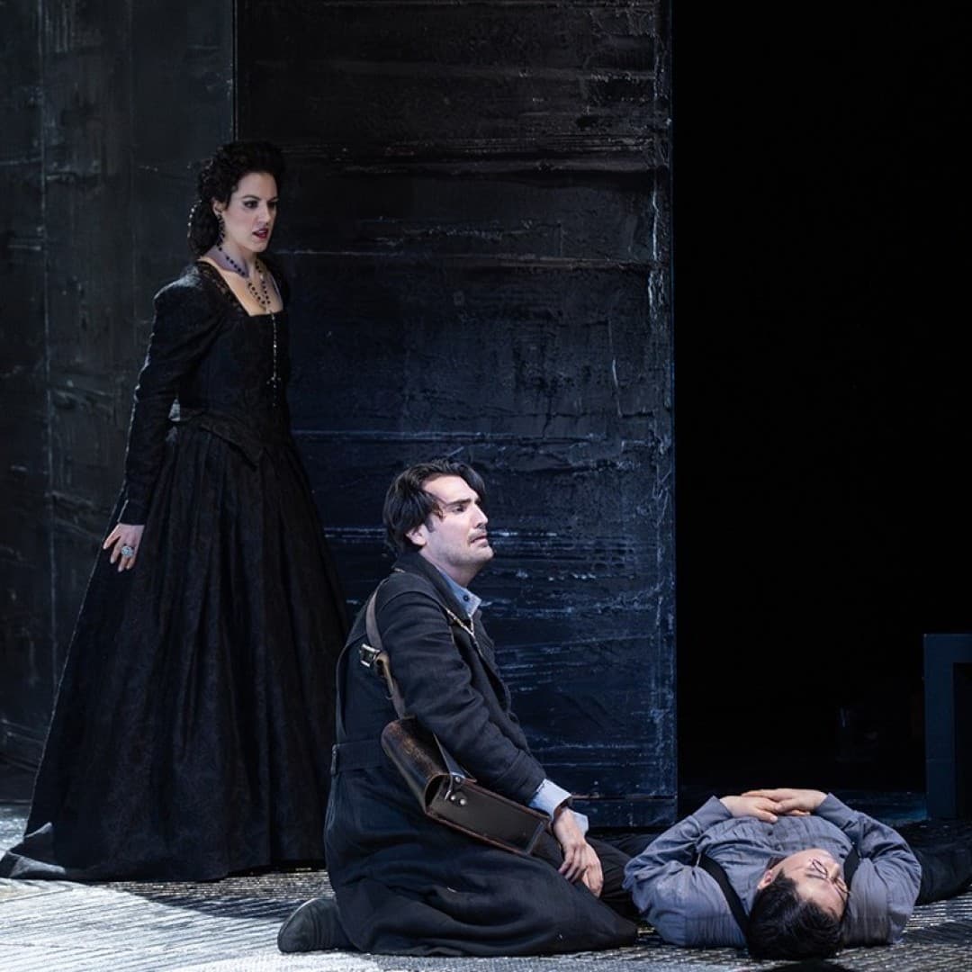 Gihoon Kim as Rodrigo, Marquis of Posa, Jonathan Tetelman as Don Carlo, Federica Lombardi as Elisabeth of Valois
Marcus Lieberenz