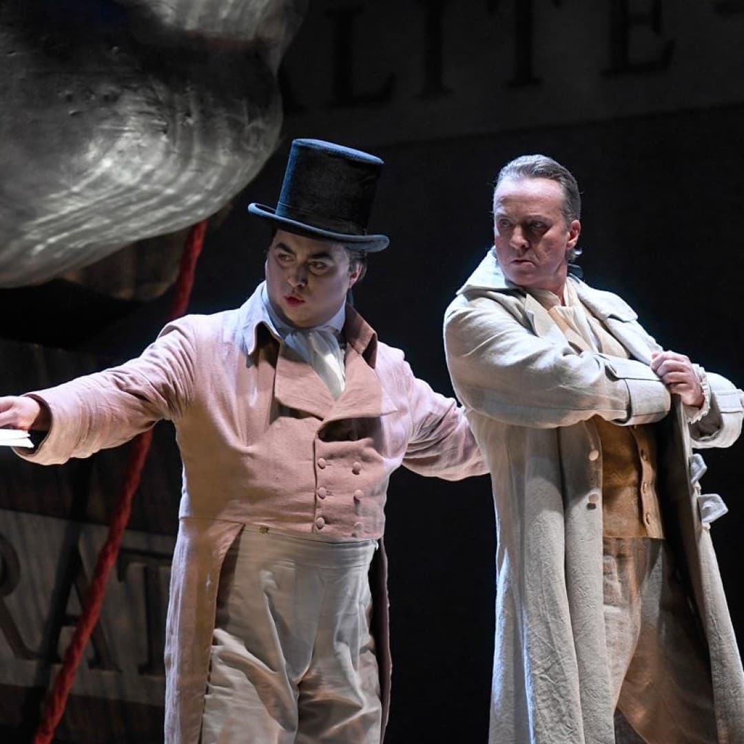 Ievgen Orlov as Roucher, Martin Muehle as Andrea Chenier
Bettina Stöß