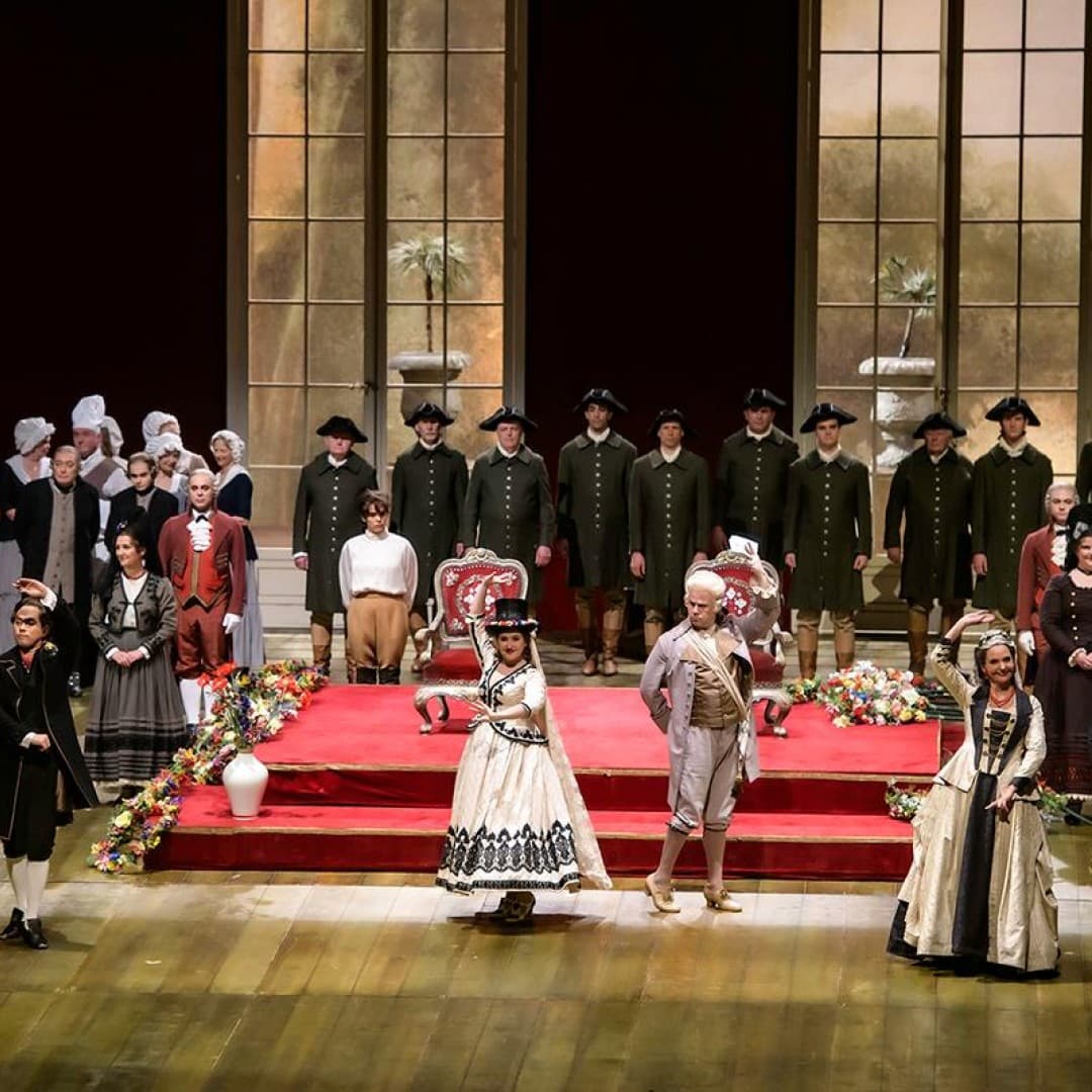 Maria Motolygina as Gräfin Almaviva, Byung Gil Kim as Figaro, Lilit Davtyan as Susanna, Thomas Lehman as Graf Almaviva, Padraic Rowan as Bartolo, Ulrike Helzel as Marcellina
Bettina Stöß